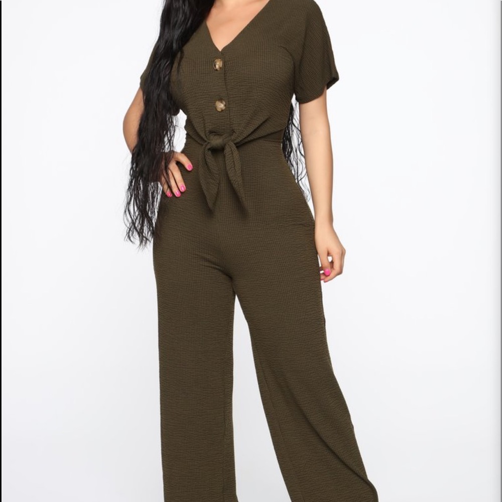 Olive green jumpsuit